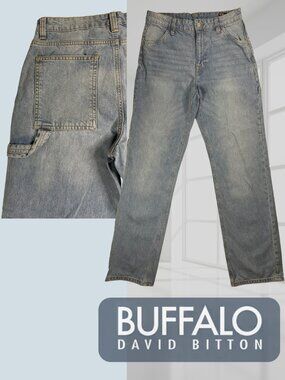 Buffalo David Bitton Jane High Rise Loose Straight Jeans Light Wash W30